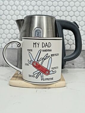 Spectrum Designz My Dad Ceramic 21 oz Mug with Red Swiss Knife Graphic
